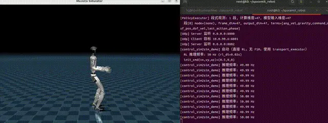 跨机sim2sim仿真效果