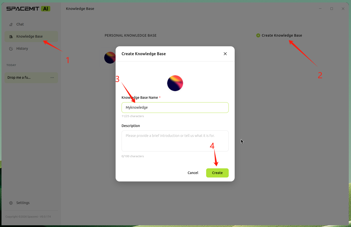 Create knowledge base