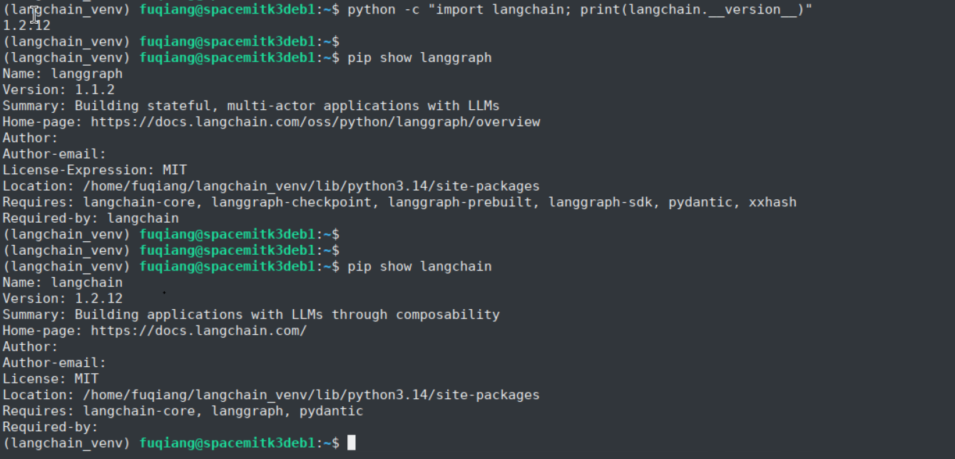 LangChain demo output