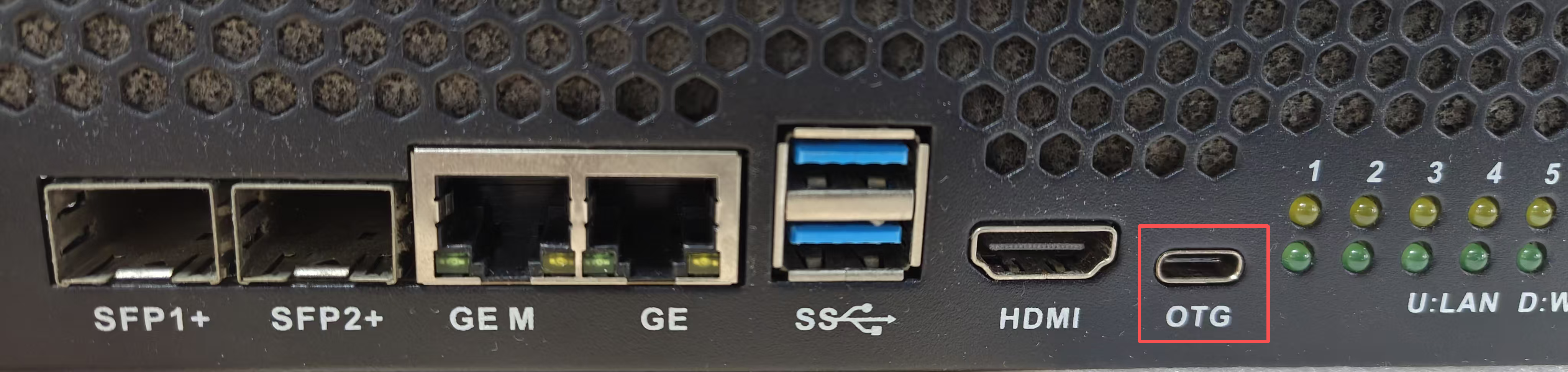 Connect the OTG port