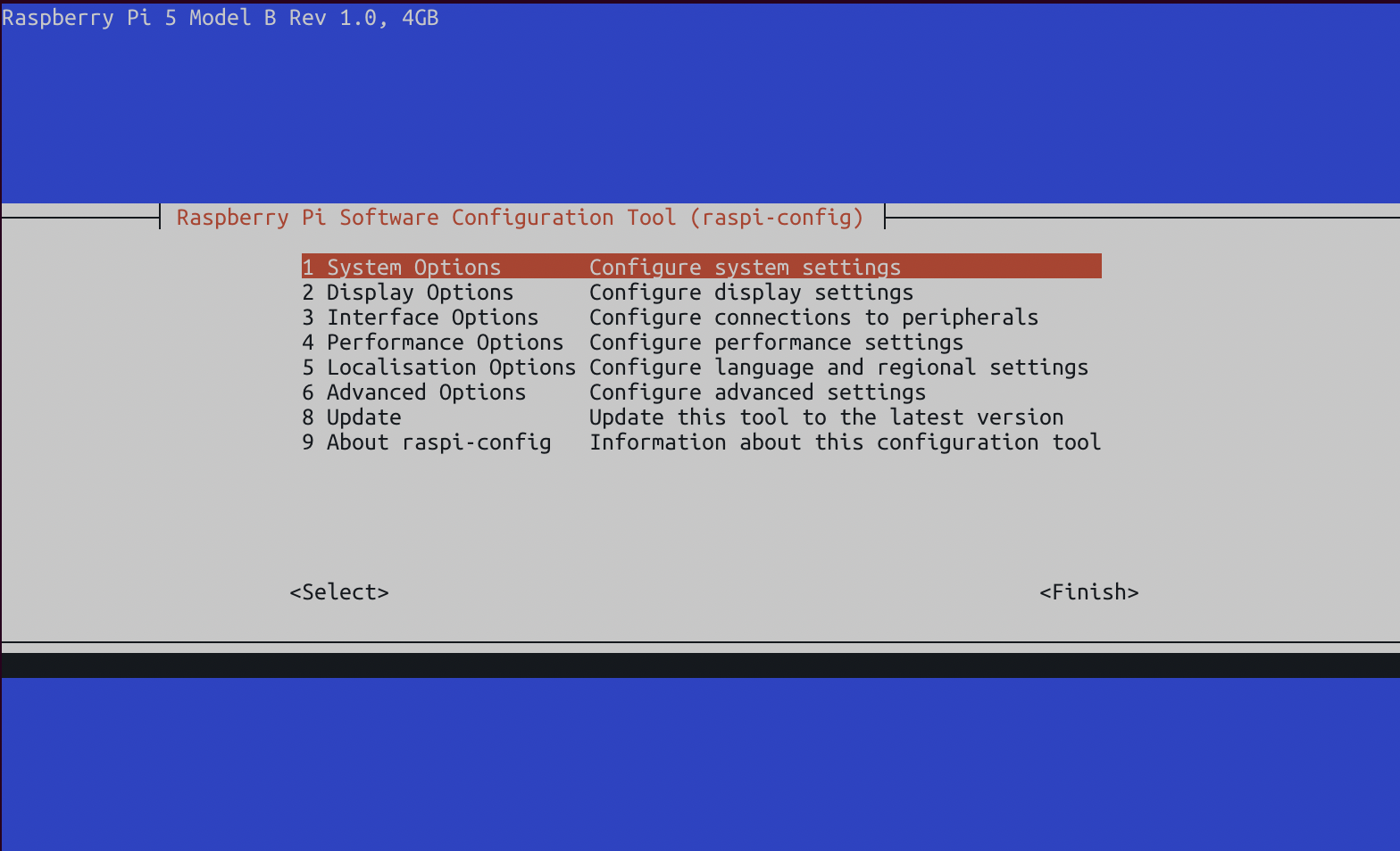 raspi-config 主界面