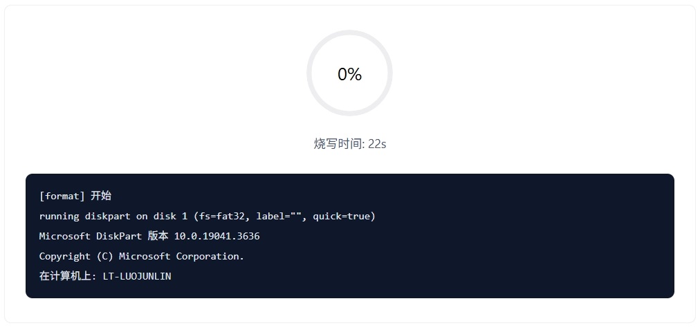 确认格式化